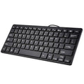 K1000 Ultra-Thin Mini Chocolate Wired Keyboard - USB Silent Portable Office Laptop External Compact Keyboard