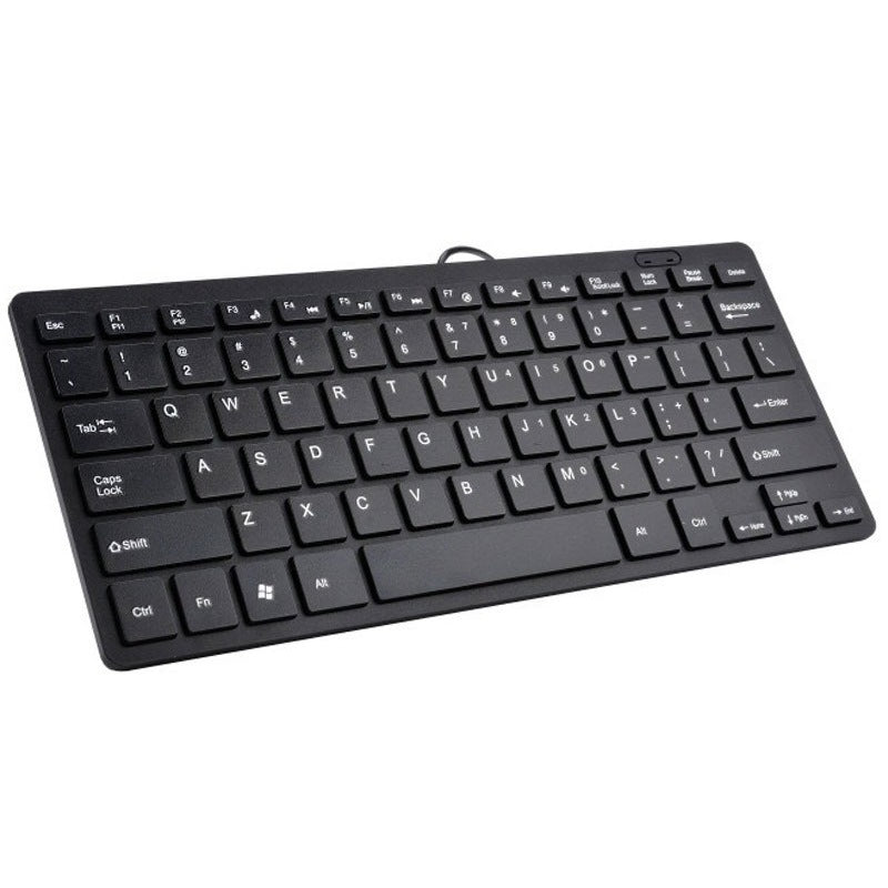 K1000 Ultra-Thin Mini Chocolate Wired Keyboard - USB Silent Portable Office Laptop External Compact Keyboard