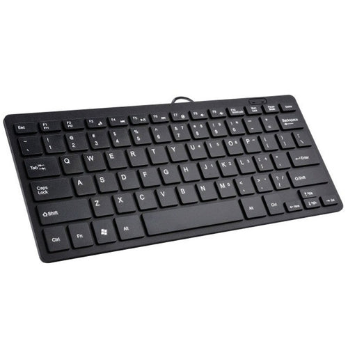 K1000 Ultra-Thin Mini Chocolate Wired Keyboard - USB Silent Portable Office Laptop External Compact Keyboard